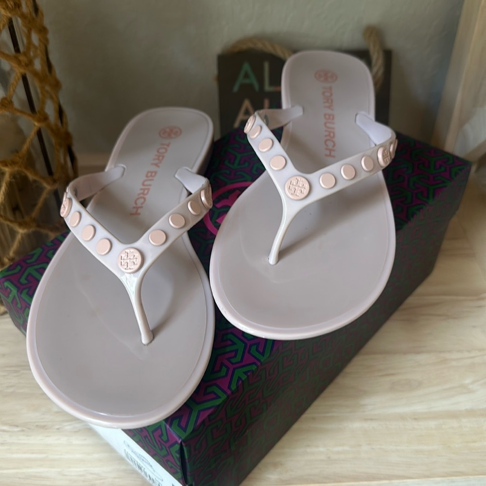Tory Burch Studded Jelly flip flop